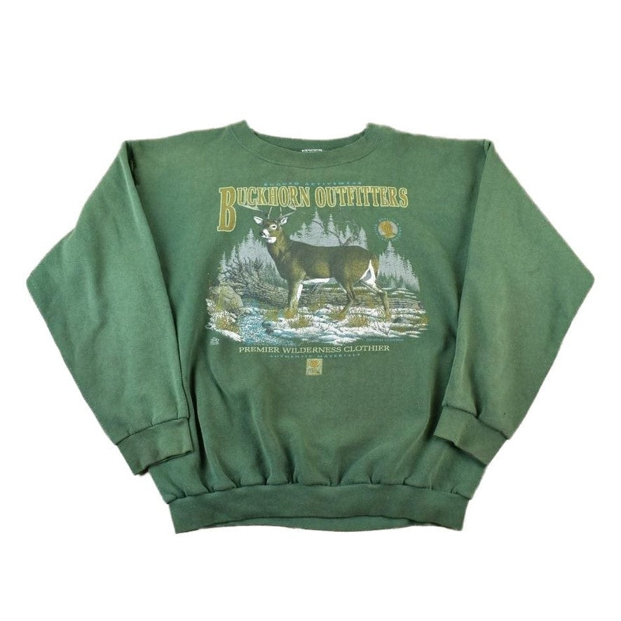 Vintage 1990s Big Buck Outdoorsman Crewneck Sweatshirt Men's XL from propervintagecanada