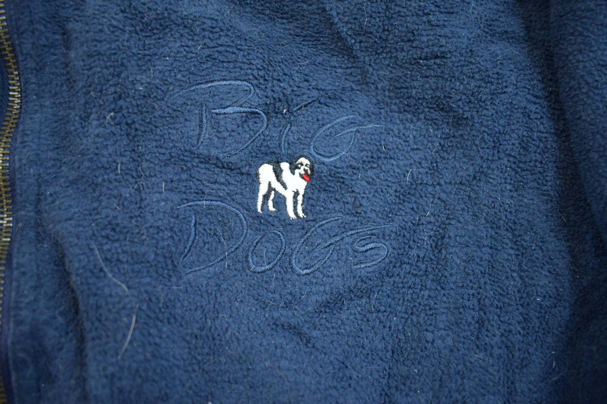 Vintage 1990s Big Dogs Embroidered Fleece Sweater from propervintagecanada