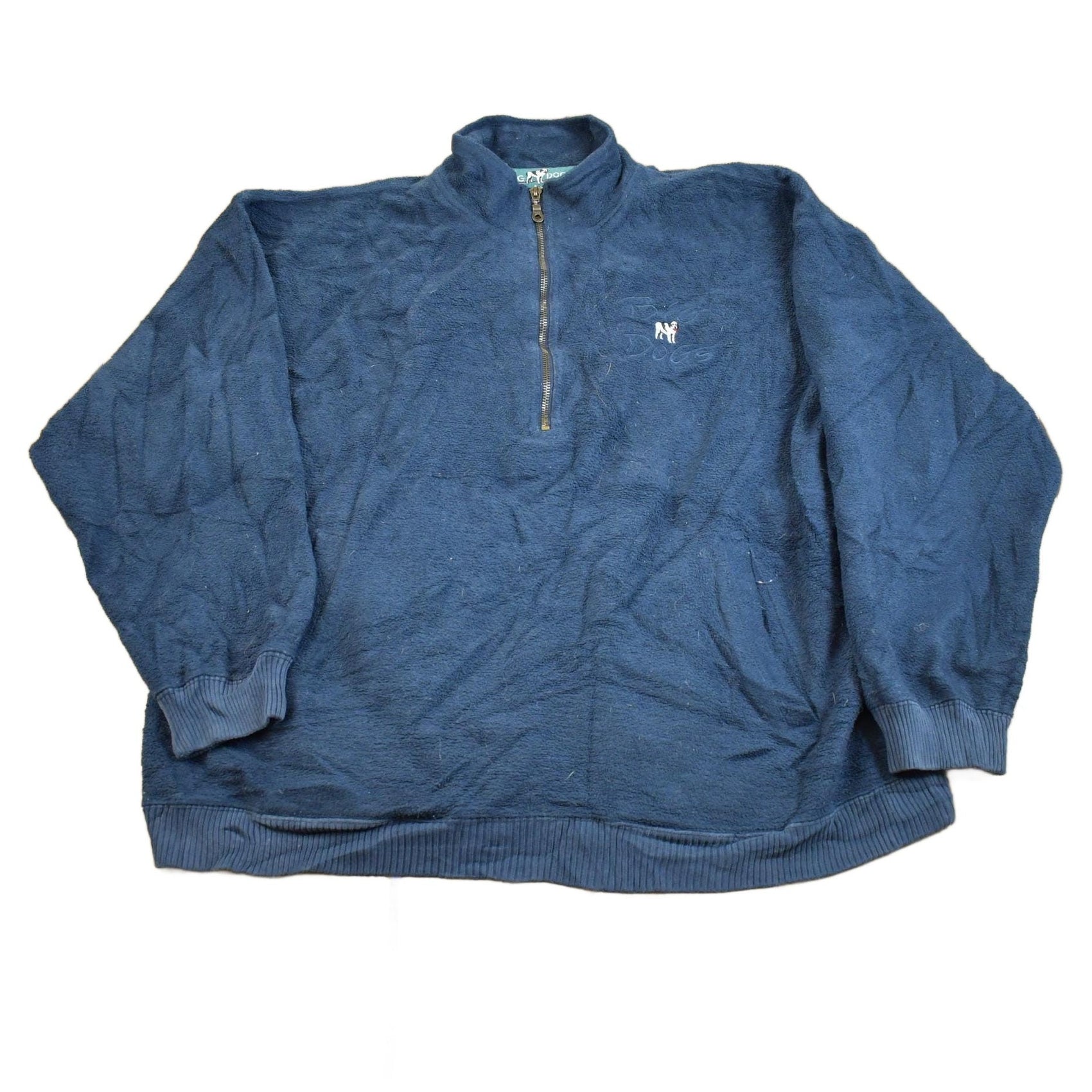 Vintage 1990s Big Dogs Embroidered Fleece Sweater from propervintagecanada