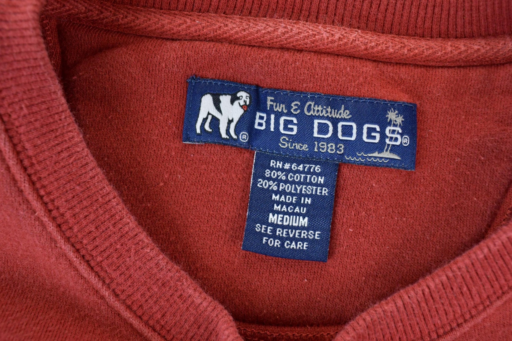 Vintage 1990s Big Dogs Heavyweight 5 O'clock Drinking Crewneck Sweatshirt Men's Medium from propervintagecanada