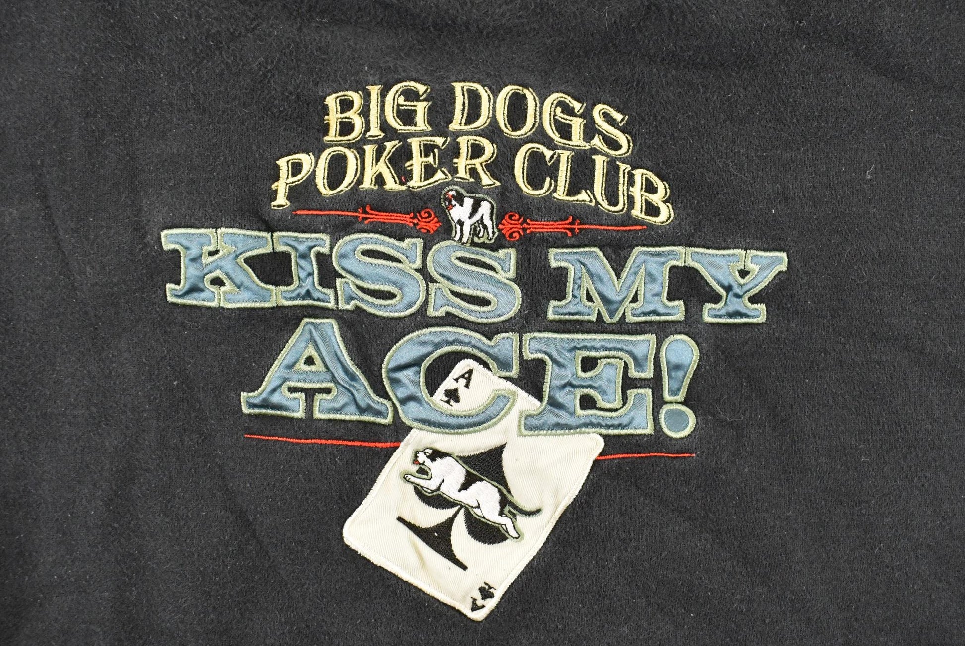 Vintage 1990s Big Dogs Poker Club Casino Crewneck Sweatshirt Men's 5XL from propervintagecanada
