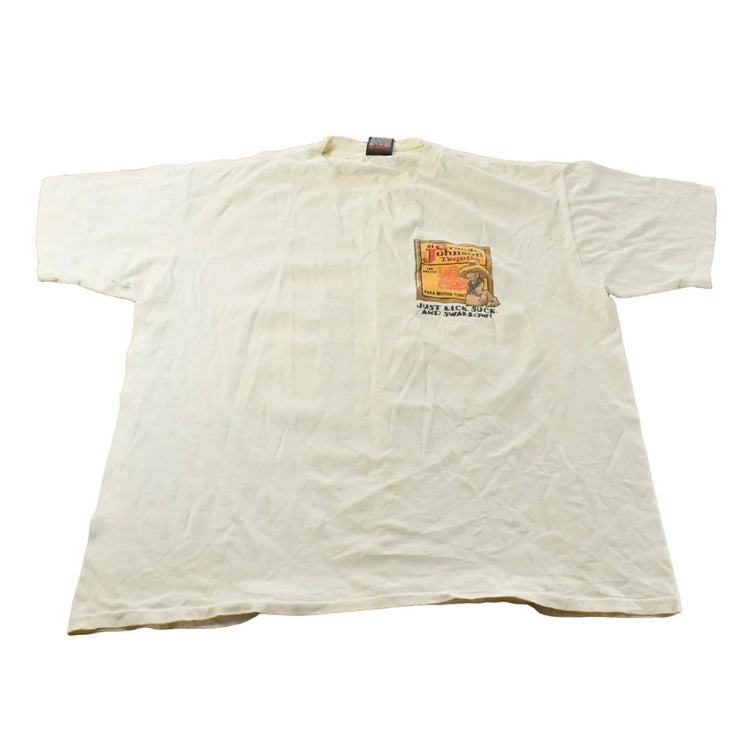 Vintage 1990s Big Johnson Tequila Cartoon Funny Souvenir T-Shirt Men's XL from propervintagecanada
