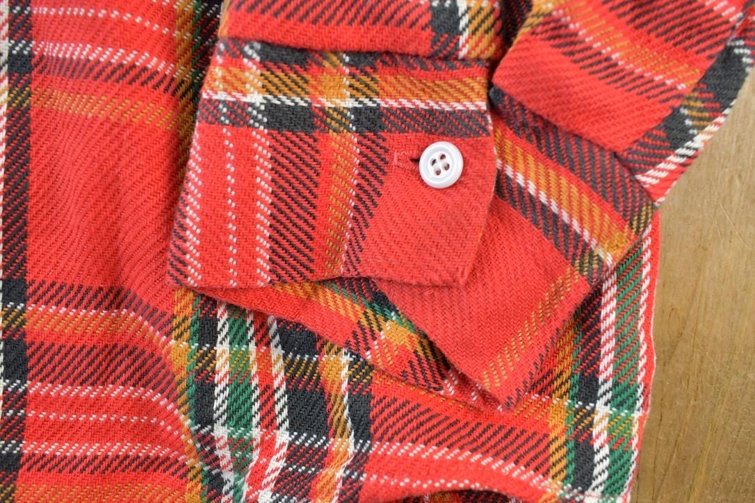 Vintage 1990s Big Mac Red Plaid Button Up Shirt Men's Large from propervintagecanada