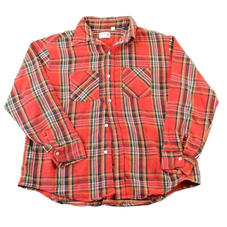 Vintage 1990s Big Mac Red Plaid Button Up Shirt Men's Large from propervintagecanada
