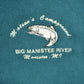 Vintage 1990s Big Manistee River Fleece Zip Up Sweater Men's Large from propervintagecanada
