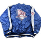 Vintage 1990s Bigman Sports New Jersey Nets NBA Basketball Embroidered Snap Button Satin Bomber Jacket Men's 4XL from propervintagecanada