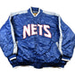 Vintage 1990s Bigman Sports New Jersey Nets NBA Basketball Embroidered Snap Button Satin Bomber Jacket Men's 4XL from propervintagecanada