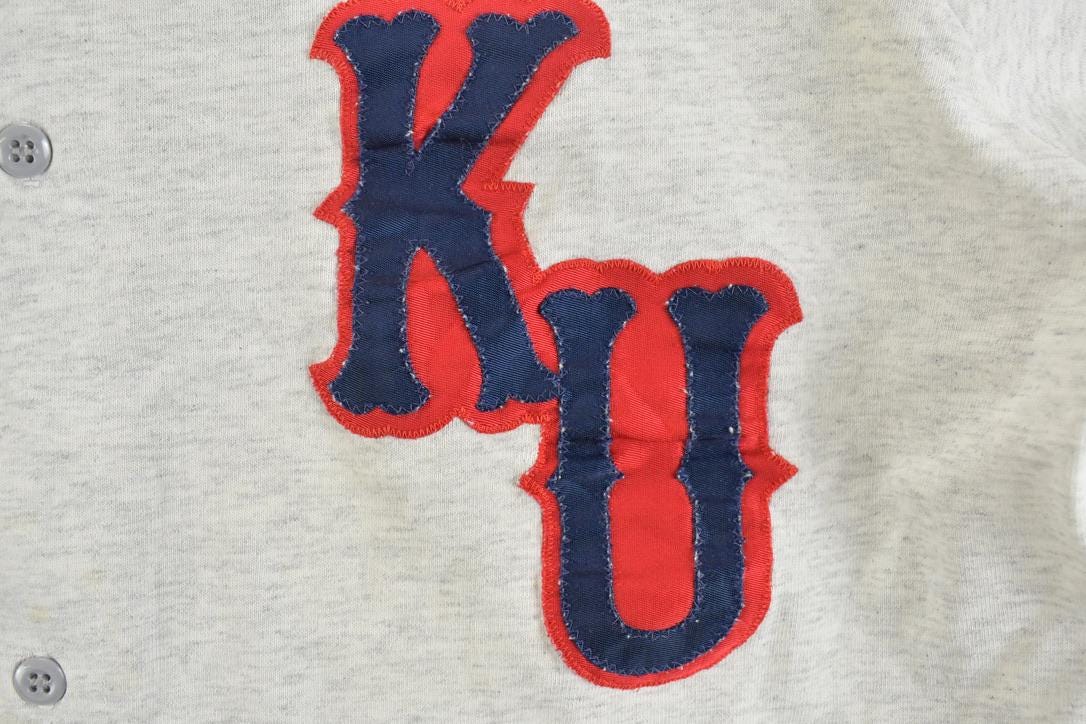 Vintage 1990s Bike KU University Collegiate Baseball Button Up T-Shirt Men's XL from propervintagecanada
