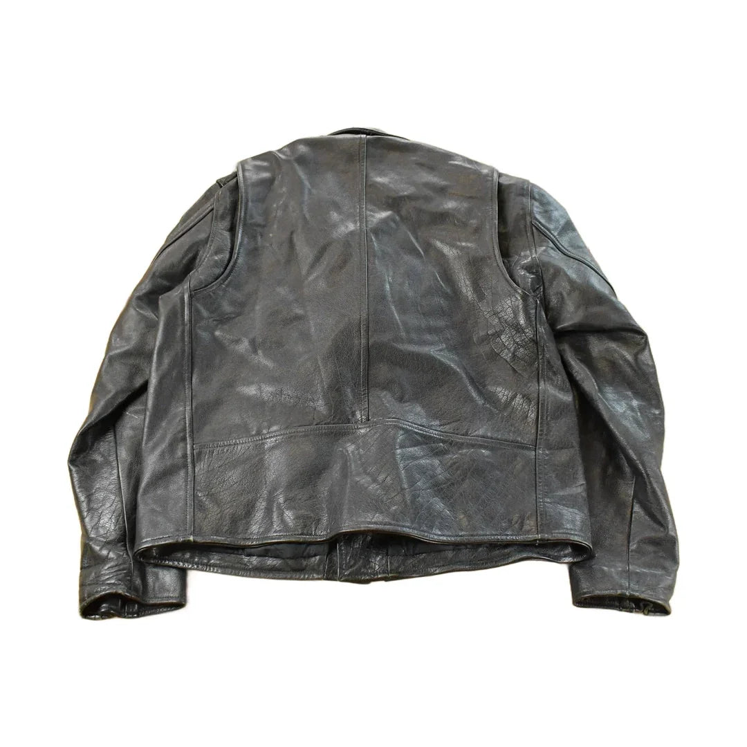 Vintage 1990s Biker Leather Jacket Men's Medium from propervintagecanada