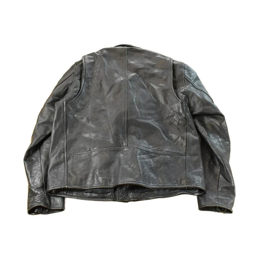 Vintage 1990s Biker Leather Jacket Men's Medium from propervintagecanada