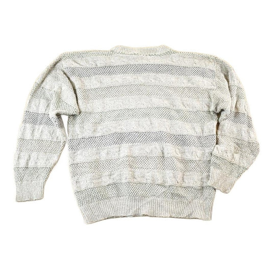 Vintage 1990s Bill Blass Knit Abstract Pattern Crewneck Sweater Mens S from propervintagecanada