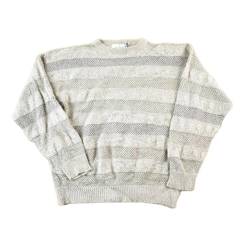 Vintage 1990s Bill Blass Knit Abstract Pattern Crewneck Sweater Mens S from propervintagecanada