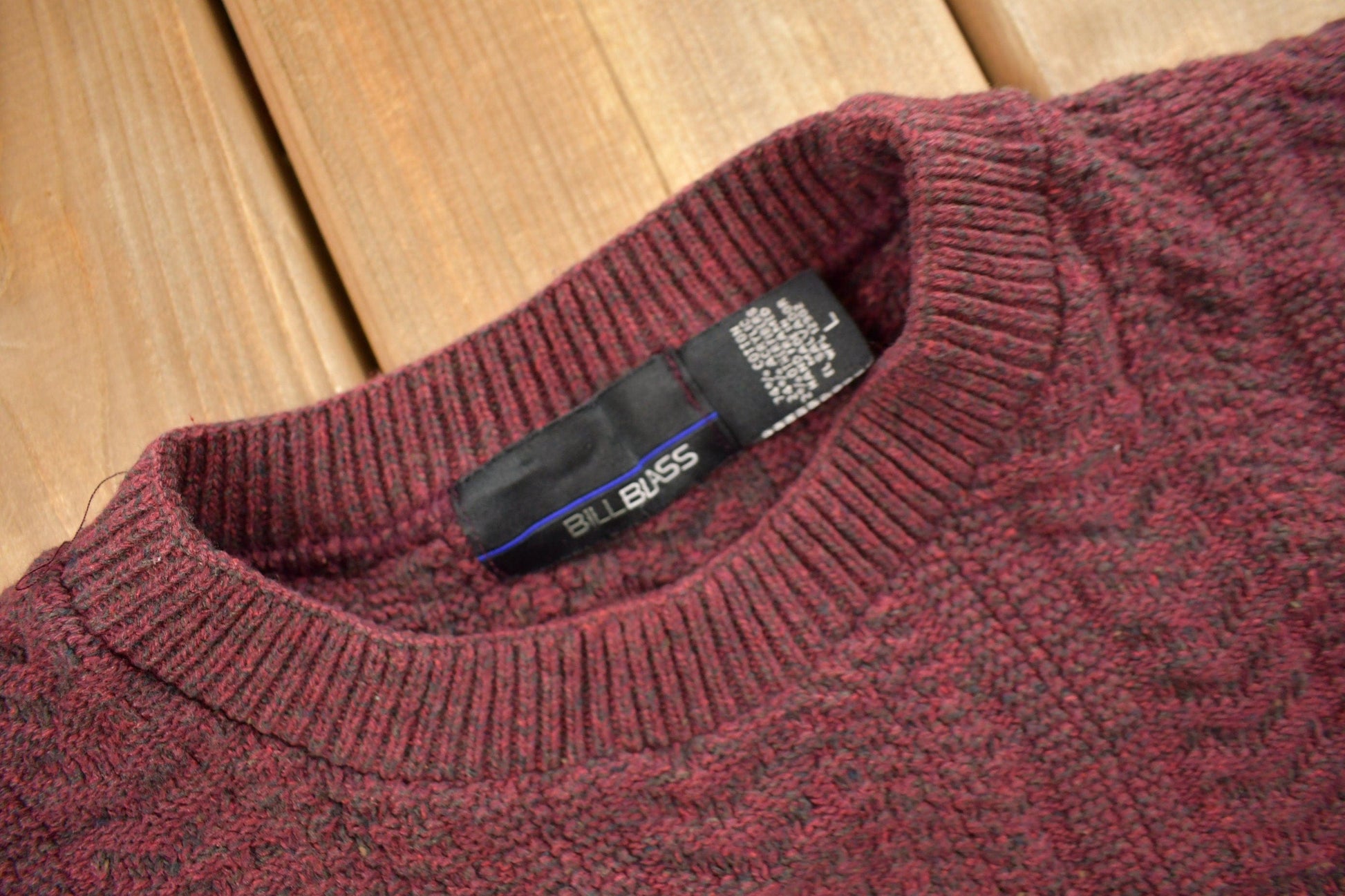 Vintage 1990s Bill Blass Knitted Striped Crewneck Sweater Men's Large from propervintagecanada