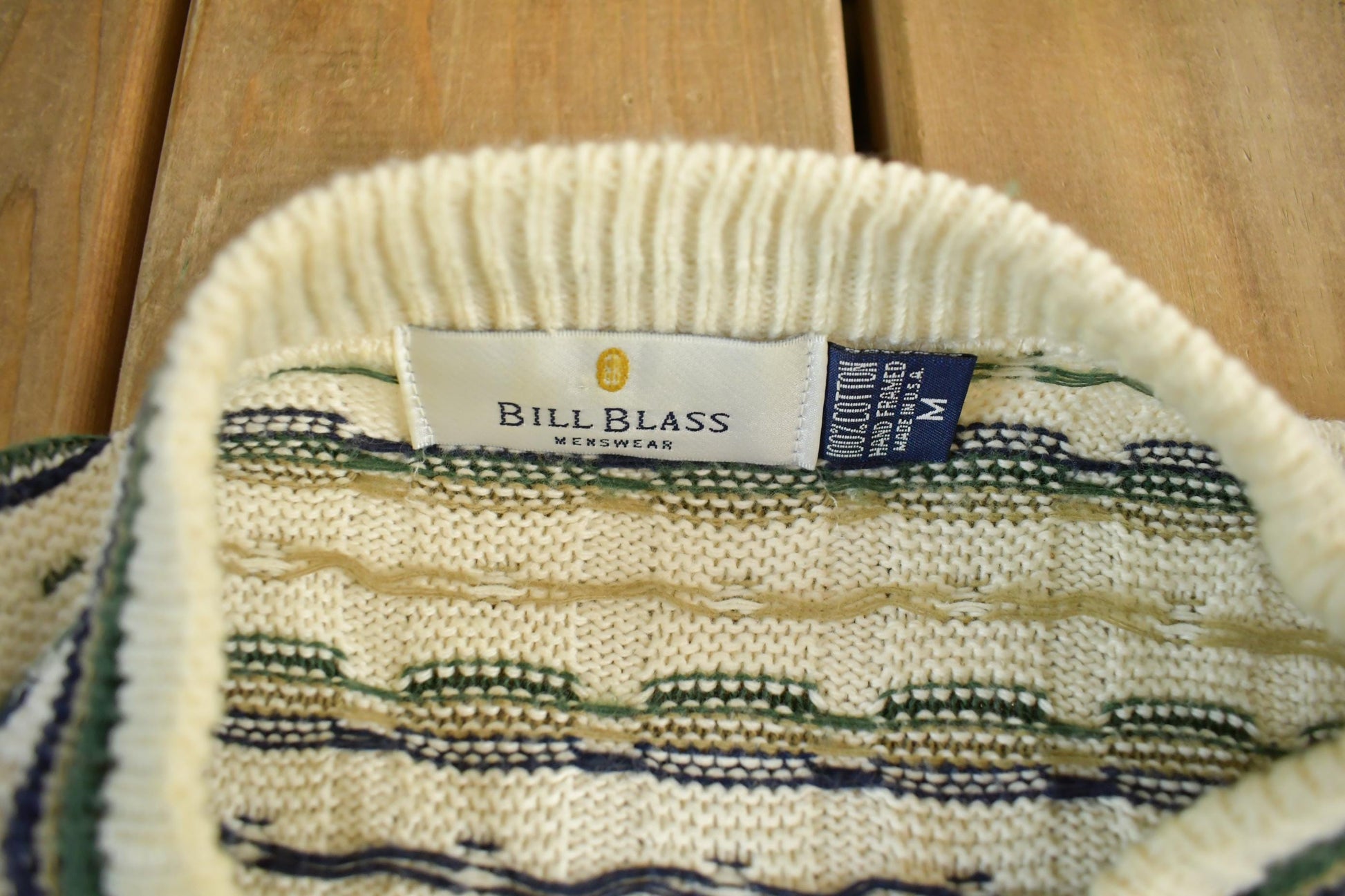 Vintage 1990s Bill Blass Menswear Knitted Sweater Men's Medium from propervintagecanada