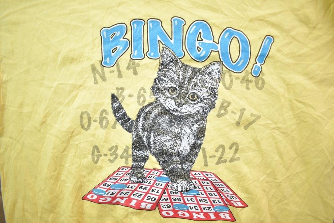Vintage 1990s Bingo Kitty Crewneck Sweater from propervintagecanada