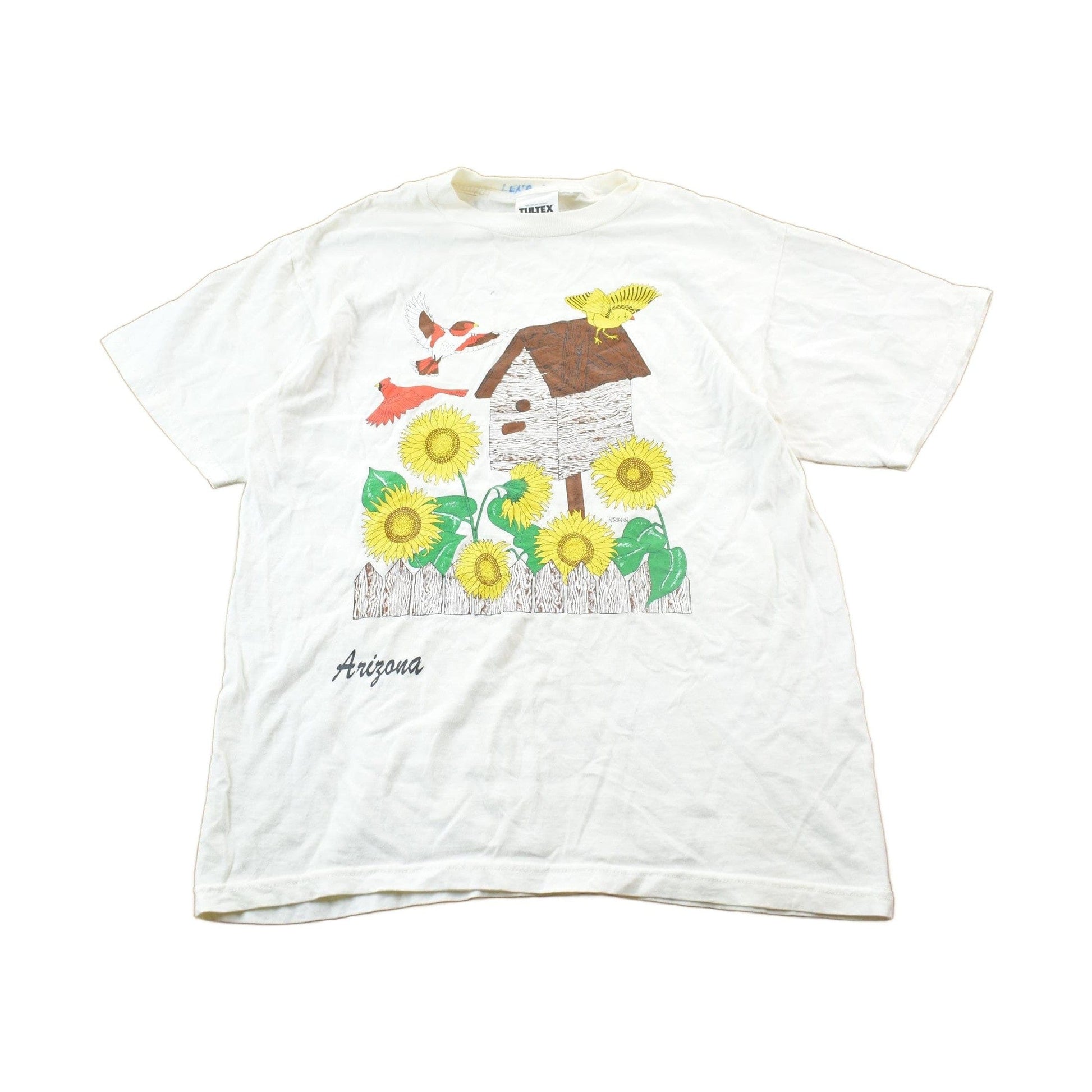 Vintage 1990s Bird House Graphic T-Shirt Men's Medium from propervintagecanada