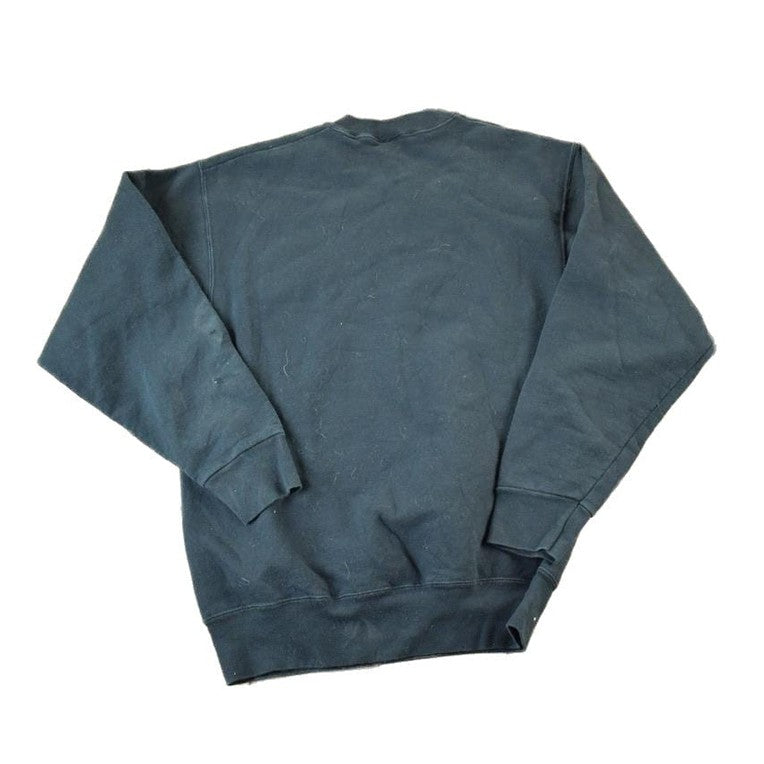 Vintage 1990s Black And Blue Pride Souvenir Football Crewneck Sweatshirt Made In USA Men's Medium from propervintagecanada