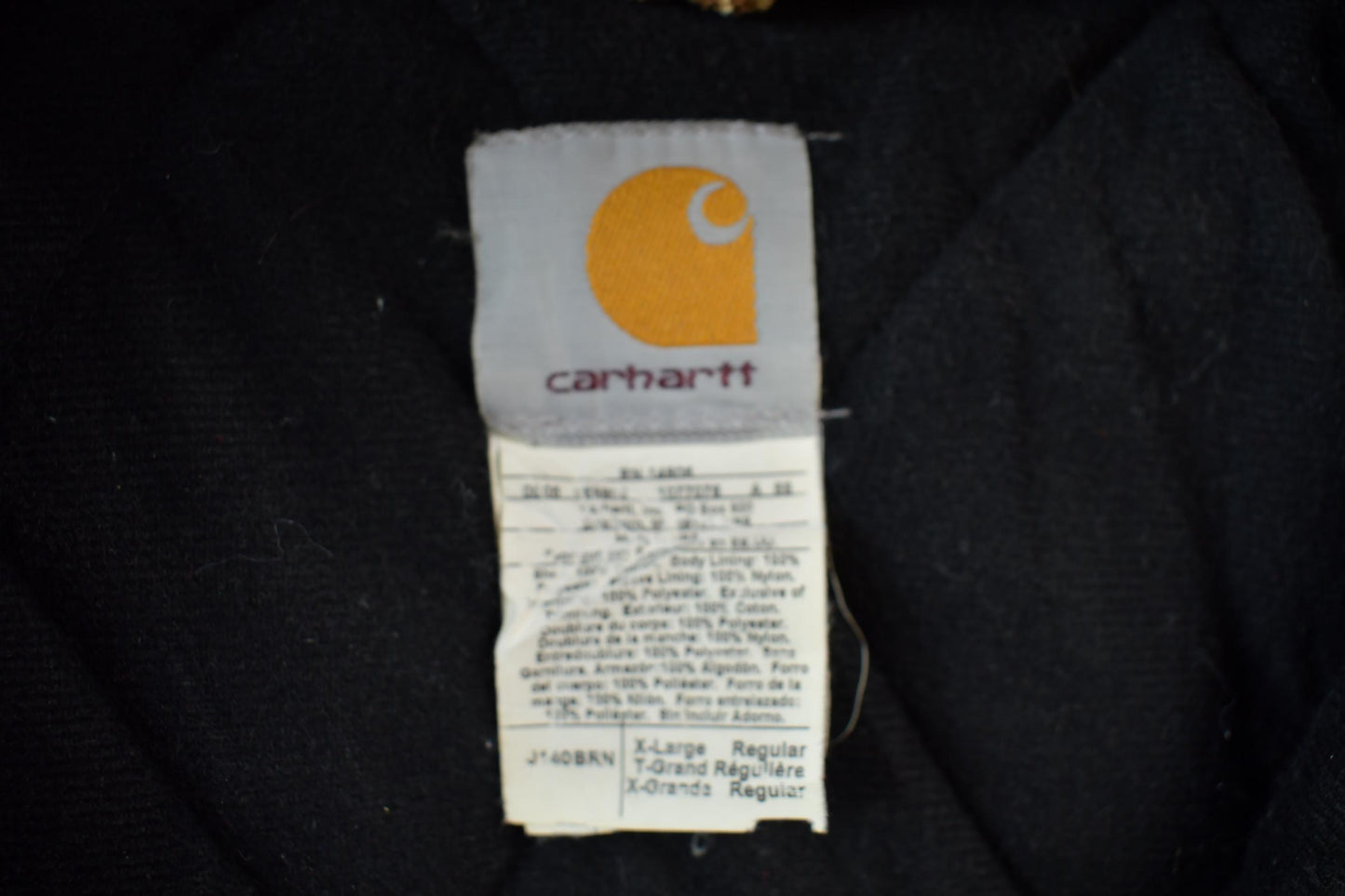 Vintage 1990s Black Carhartt Active Jac Jacket Men's XL from propervintagecanada