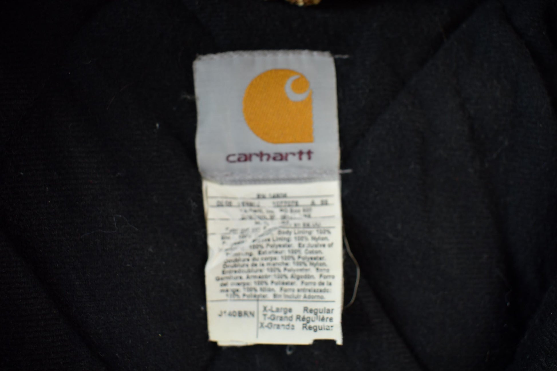 Vintage 1990s Black Carhartt Active Jac Jacket Men's XL from propervintagecanada
