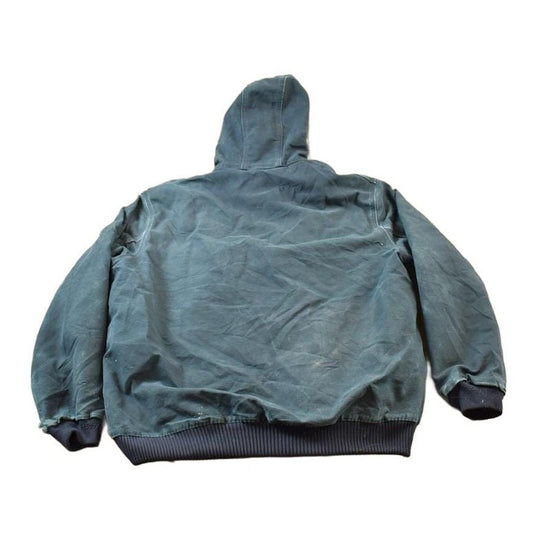 Vintage 1990s Black Carhartt Hooded Jacket Men's XL from propervintagecanada