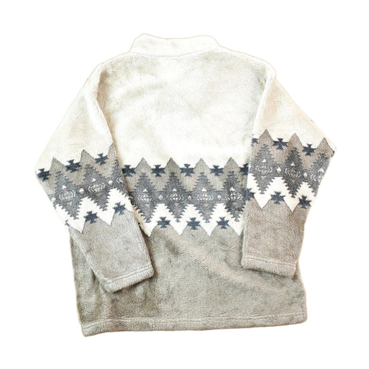 Vintage 1990s Black Diamond Abstract Pattern Fleece Sweater Men's Medium from propervintagecanada