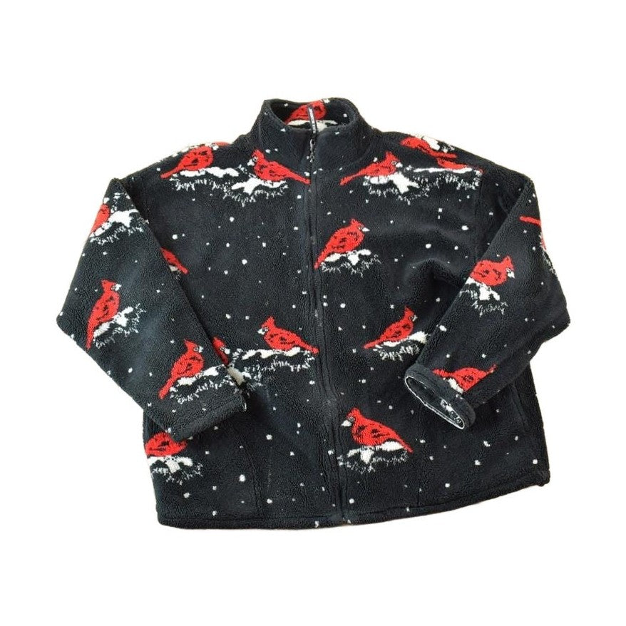 Vintage 1990s Black Mountain Cardinal AOP Fleece Sweater Men's XL from propervintagecanada