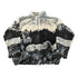 Vintage 1990s Black Mountain Wolf Theme All Over Print Zip Up Fleece Sweater Men&