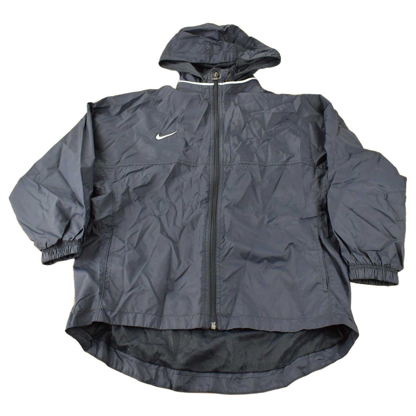 Vintage 1990s Black Nike Mini Swoosh Women's Windbreaker Jacket Size M from propervintagecanada