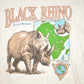 Vintage 1990s Black Rhino Graphic T-Shirt Men's Small from propervintagecanada