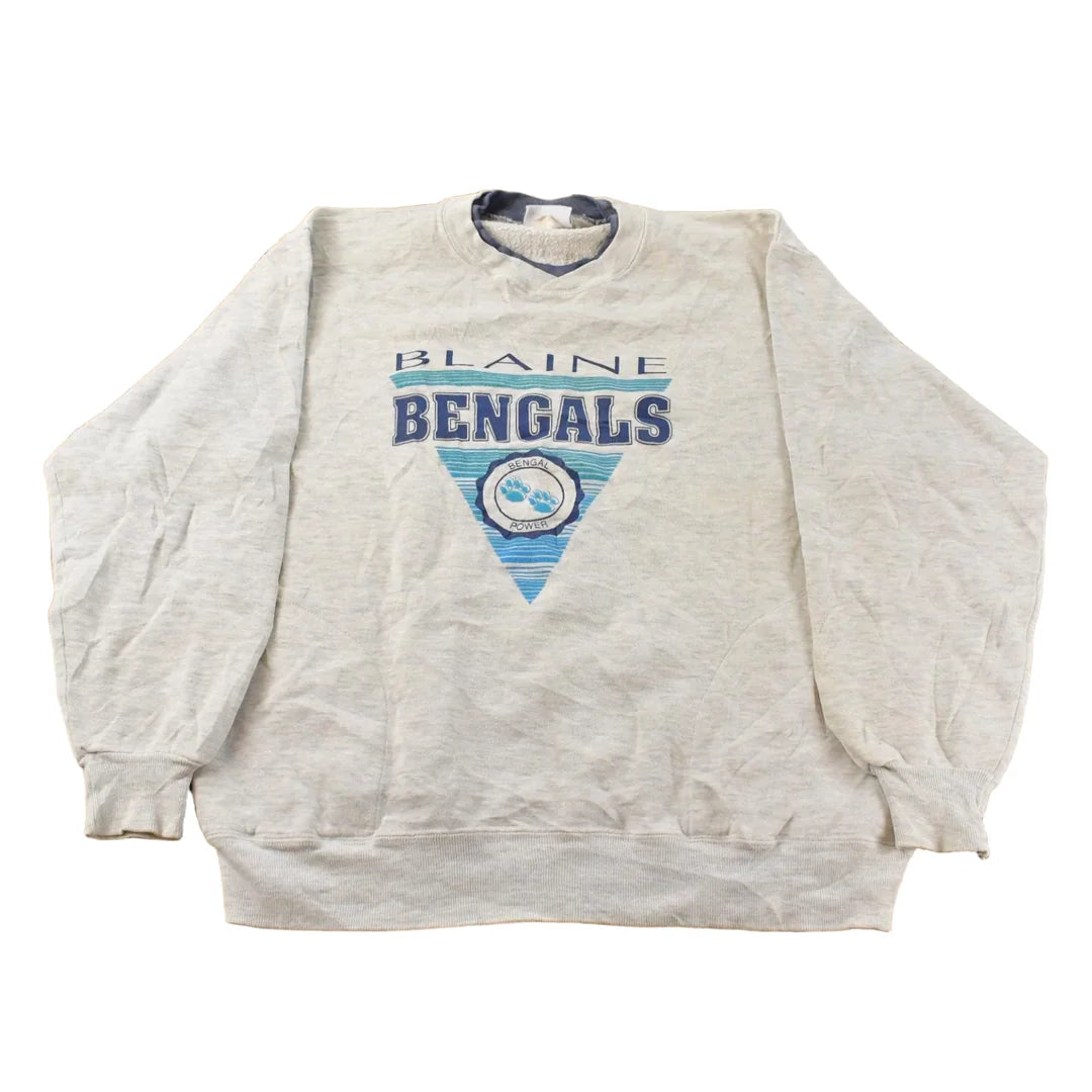 Vintage 1990s Blaine Bengals Collegiate Crewneck Sweatshirt Men's M from propervintagecanada
