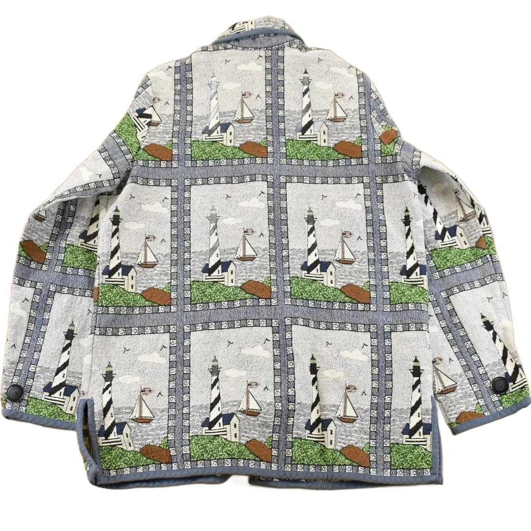 Vintage 1990s Blair Button Up Patch Work Tapestry Jacket Women's Medium from propervintagecanada
