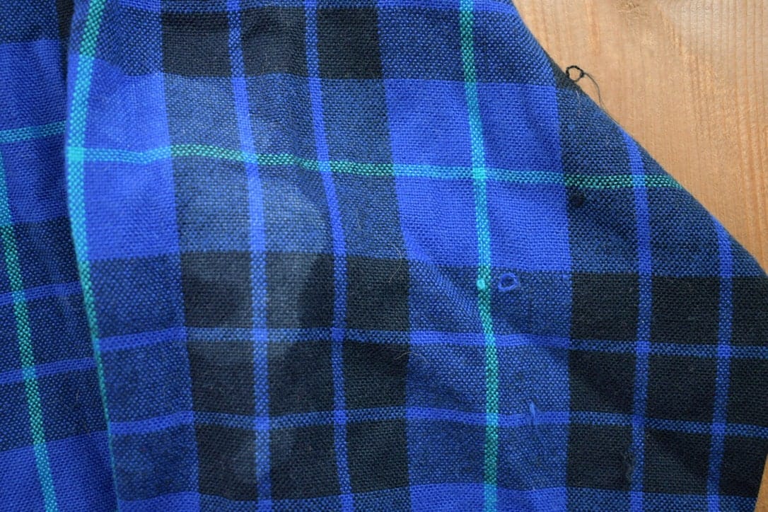 Vintage 1990s Blair Plaid Flannel Button Up Shirt Men's 2XL from propervintagecanada
