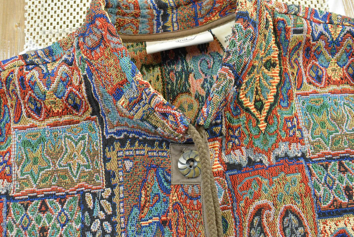 Vintage 1990s Blair Two Twenty Button Up Paisley Tapestry Jacket Women's L from propervintagecanada
