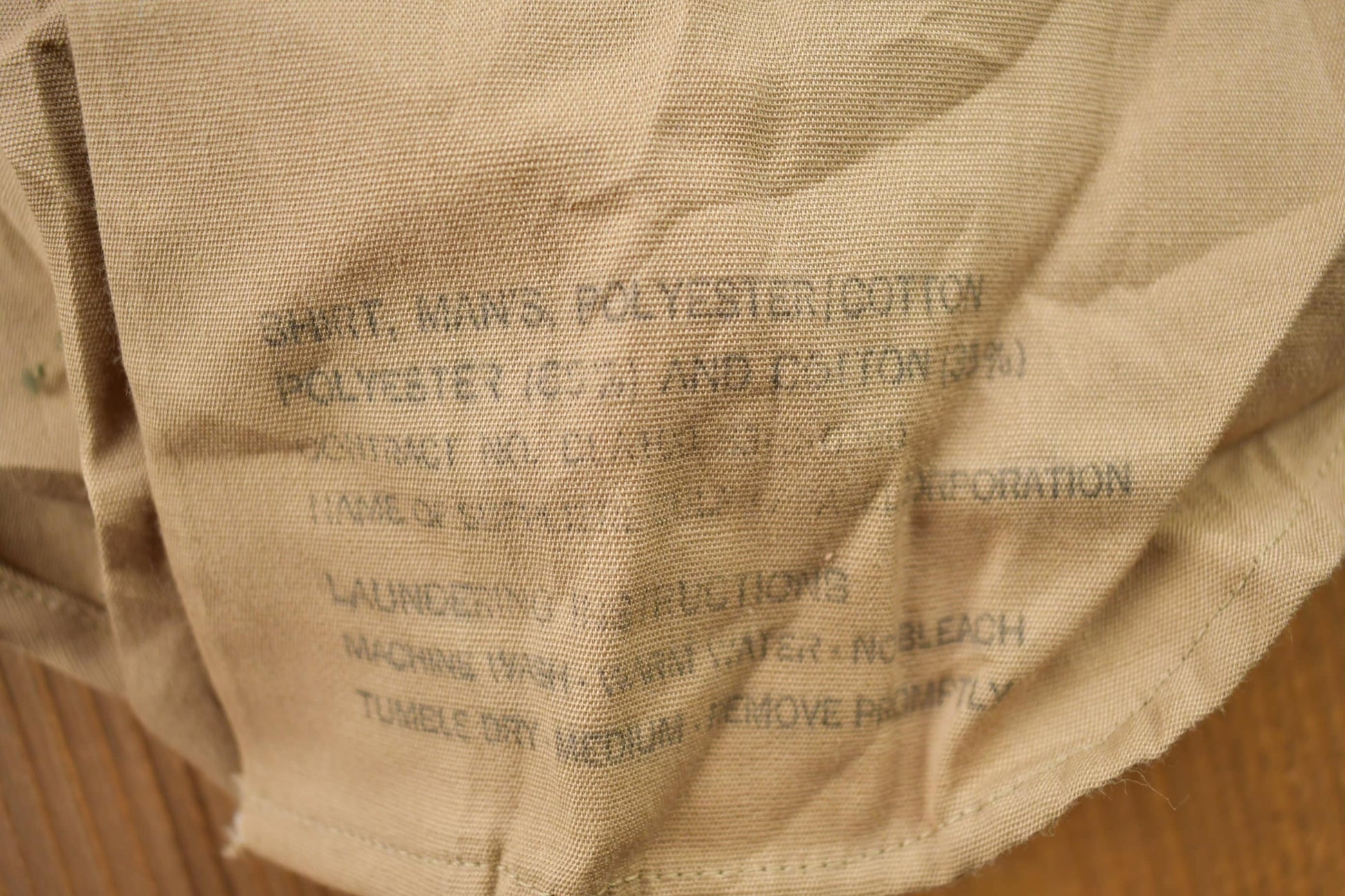 Vintage 1990s Blank Beige M.C. Military Button Up Shirt Men's MMen's Medium from propervintagecanada