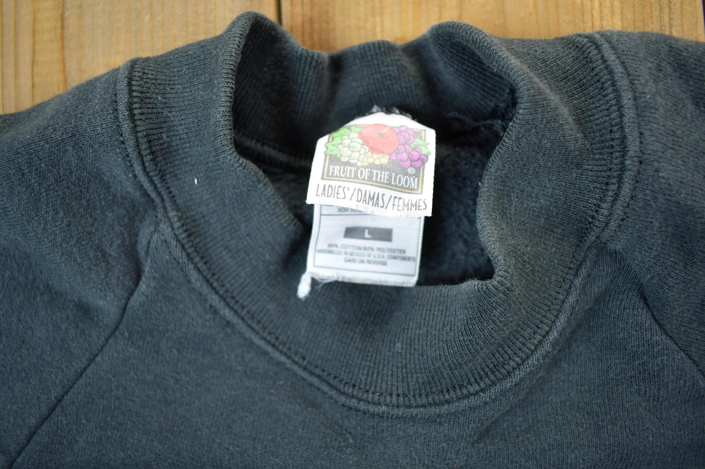 Vintage 1990s Blank Black Crewneck Sweatshirt Men's M from propervintagecanada