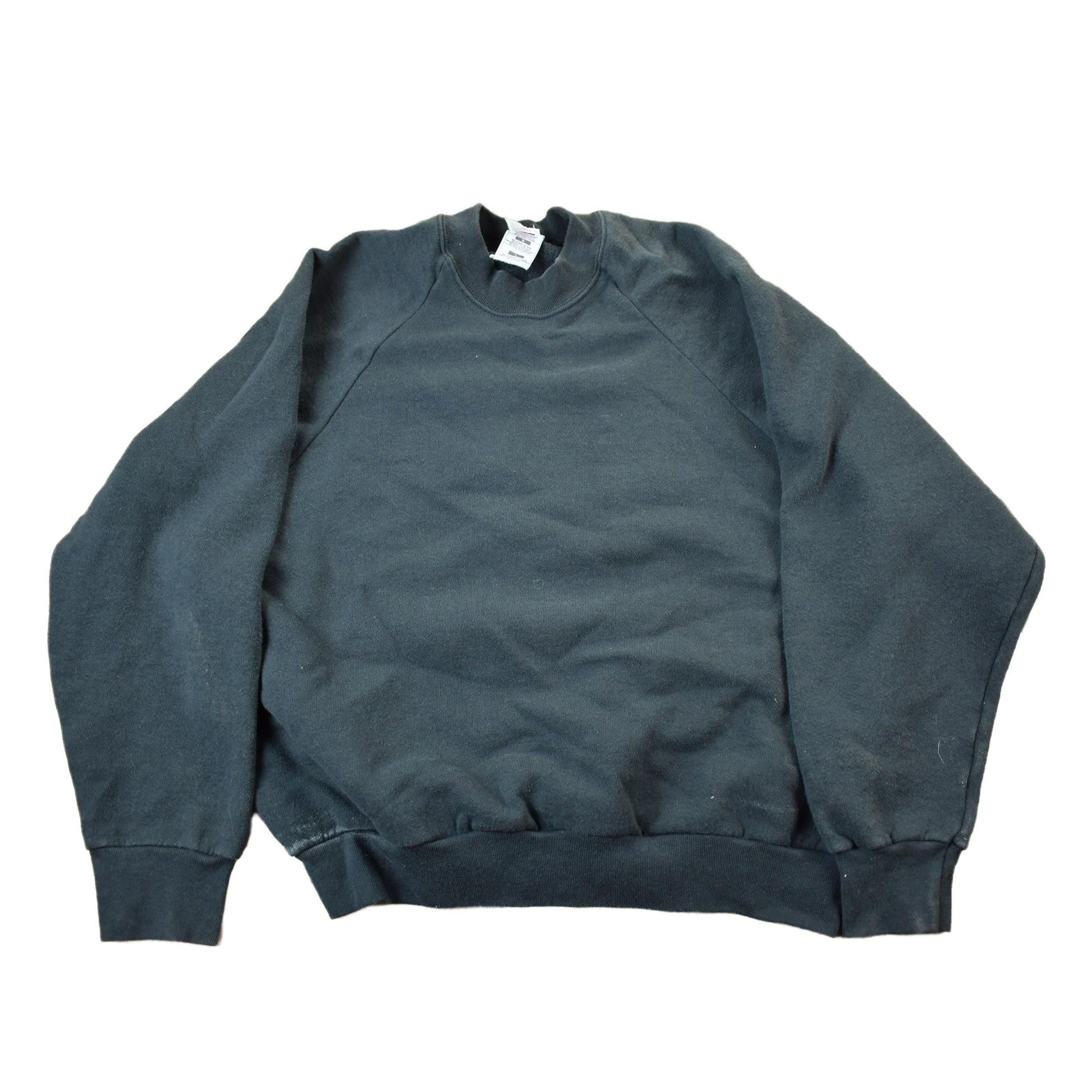 Vintage 1990s Blank Black Crewneck Sweatshirt Men's M from propervintagecanada