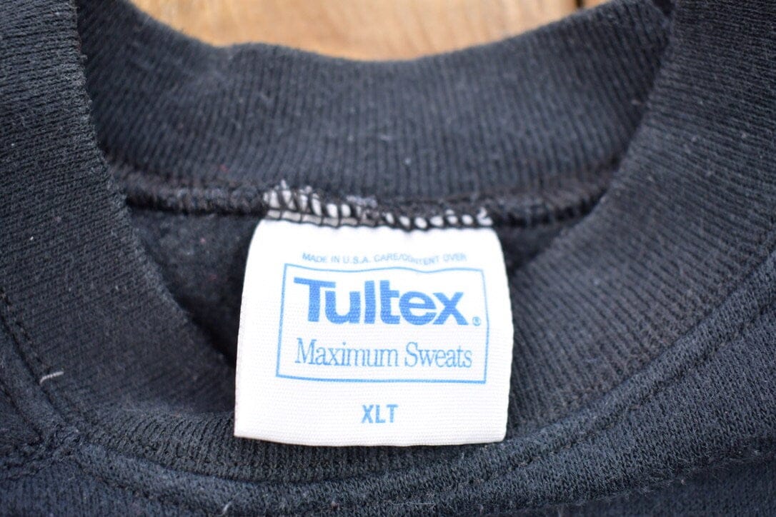Vintage 1990s Blank Black Crewneck Sweatshirt Men's XL from propervintagecanada