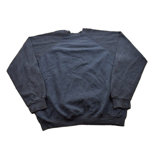 Vintage 1990s Blank Black Crewneck Sweatshirt Men's XL from propervintagecanada