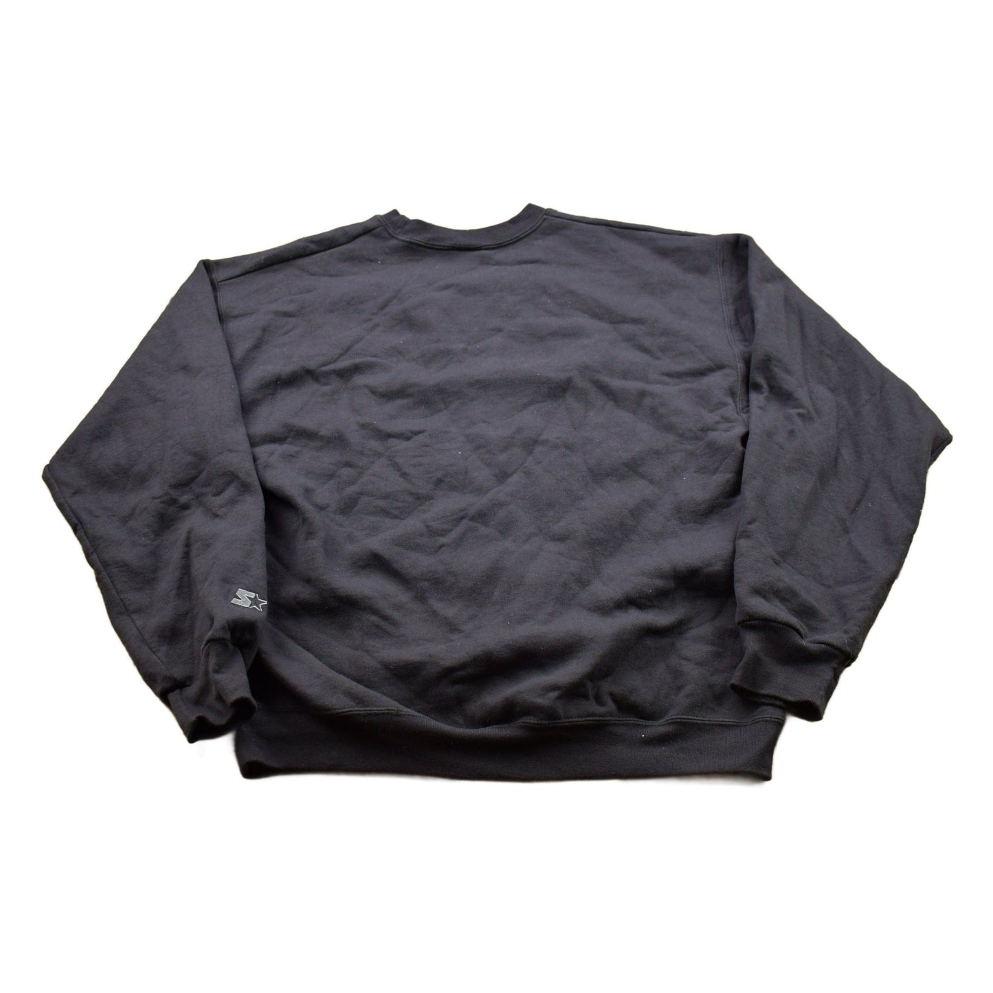 Vintage 1990s Blank Black Starter Crewneck SweatshirtMen's Medium