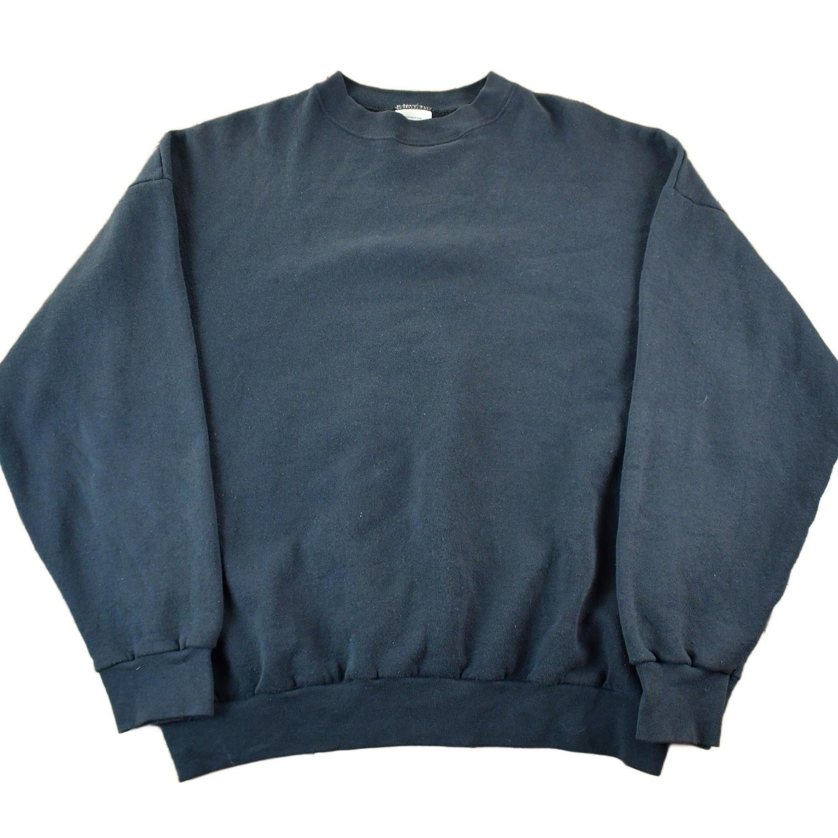 Vintage 1990s Blank Black Tultex Crewneck Sweatshirt Men's XL from propervintagecanada