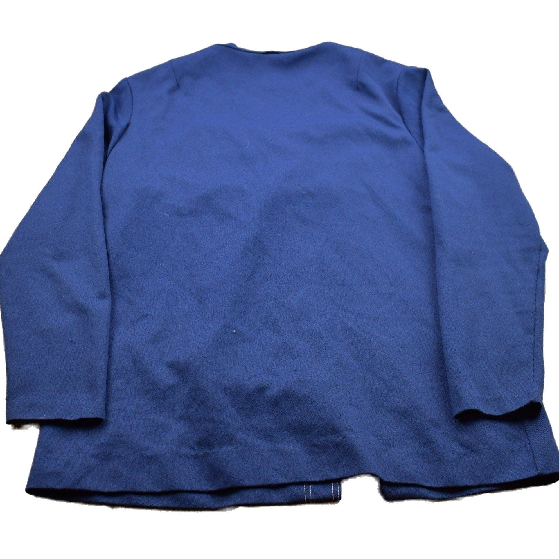 Vintage 1990s Blank Blue Button Up Shirt Men's Medium from propervintagecanada
