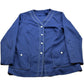 Vintage 1990s Blank Blue Button Up Shirt Men's Medium from propervintagecanada
