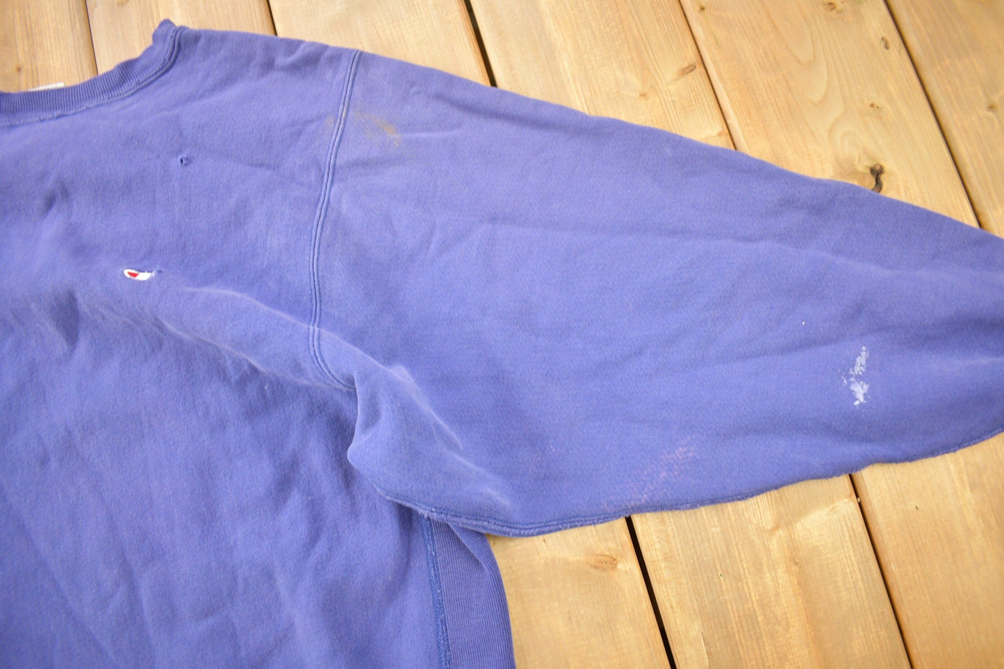 Vintage 1990s Blank Blue Champion Reverse Weave Crewneck Men's XL from propervintagecanada