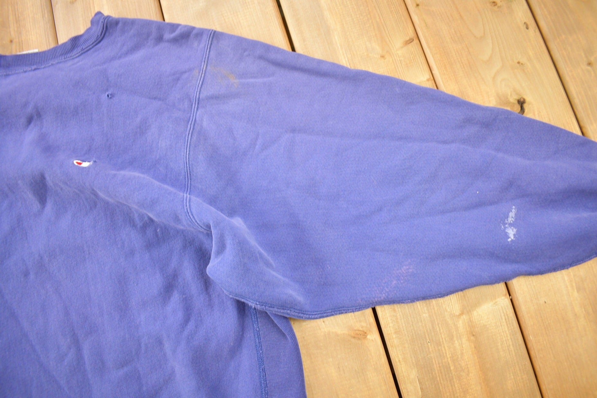 Vintage 1990s Blank Blue Champion Reverse Weave Crewneck Men's XL from propervintagecanada