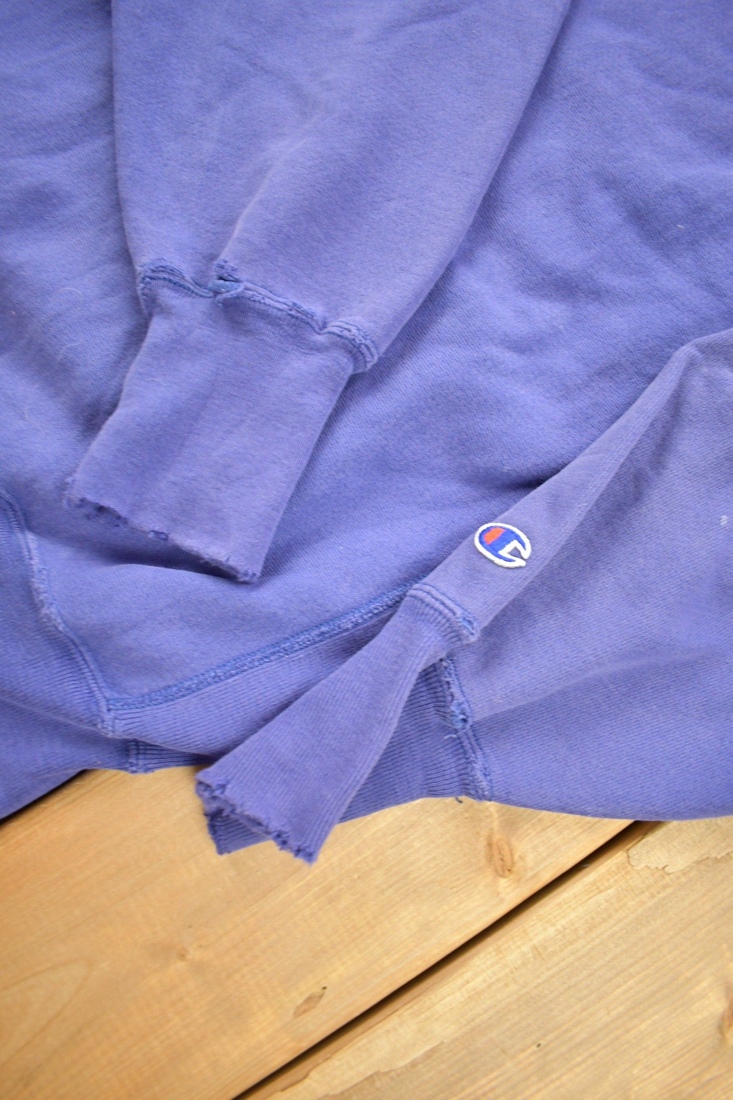 Vintage 1990s Blank Blue Champion Reverse Weave Crewneck Men's XL from propervintagecanada