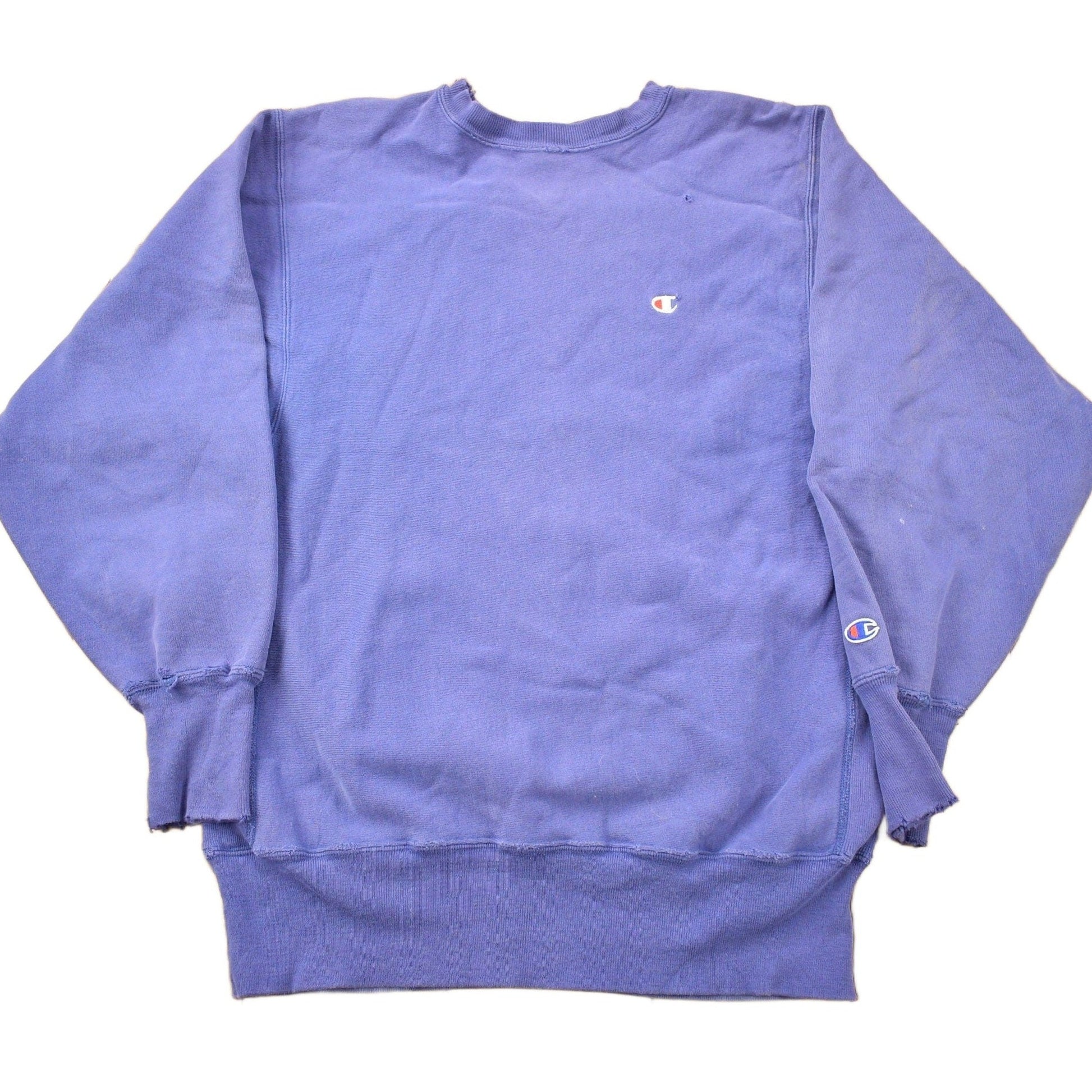 Vintage 1990s Blank Blue Champion Reverse Weave Crewneck Men's XL from propervintagecanada