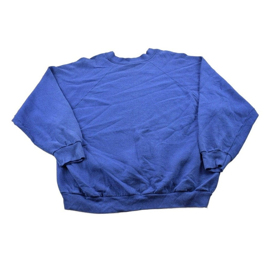 Vintage 1990s Blank Blue Crewneck Sweatshirt Men's Large from propervintagecanada