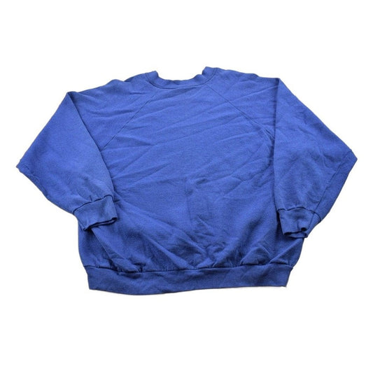 Vintage 1990s Blank Blue Crewneck Sweatshirt Men's Large from propervintagecanada