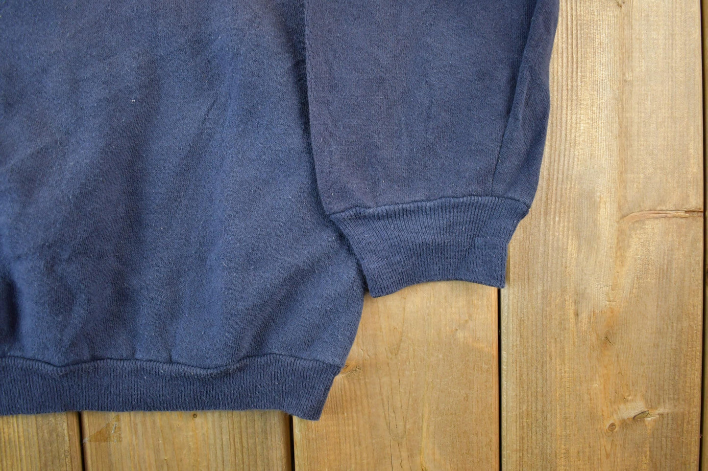 Vintage 1990s Blank Blue Crewneck Sweatshirt Men's Medium from propervintagecanada