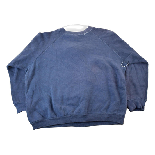 Vintage 1990s Blank Blue Crewneck Sweatshirt Men's Medium from propervintagecanada